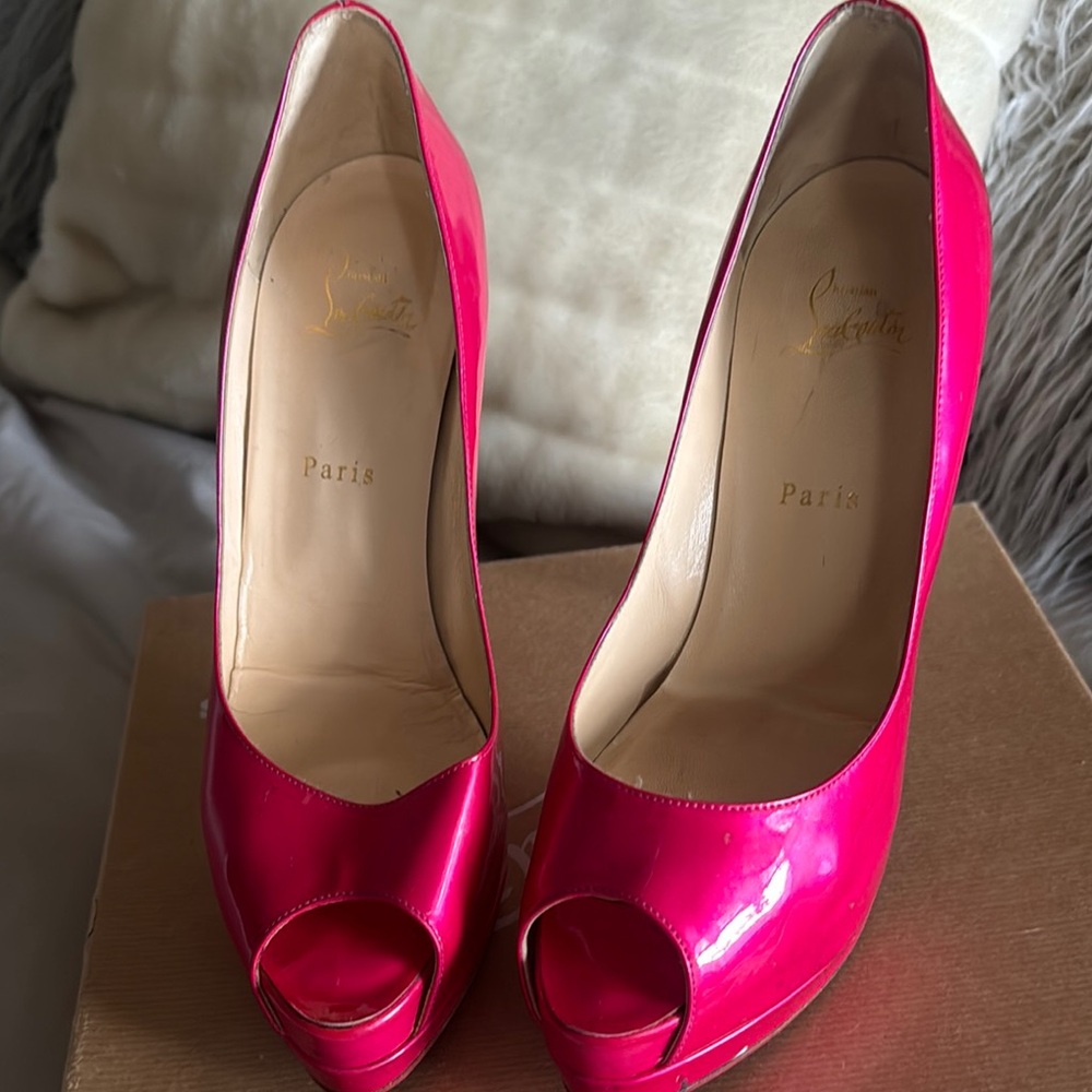Christian Louboutin Pink Patent Leather Heels